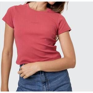 NEW THRILLS minimal mini tee in redwood